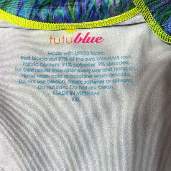 Tutu blue women’s xxl full sun protection long swimsuit leggings rash guard - Picture 4 of 10